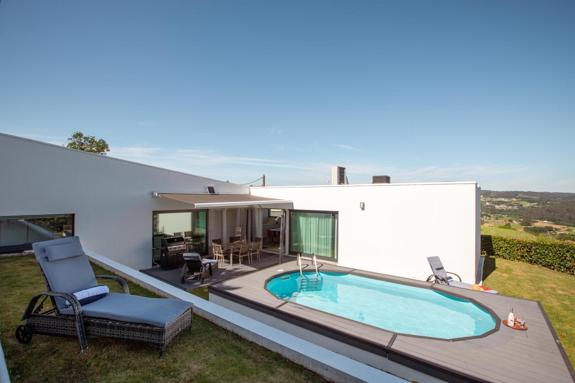 Villa con piscina y jardín, Santiago de Compostela Teo Exterior foto
